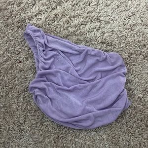 Shein purple one shoulder tank top
